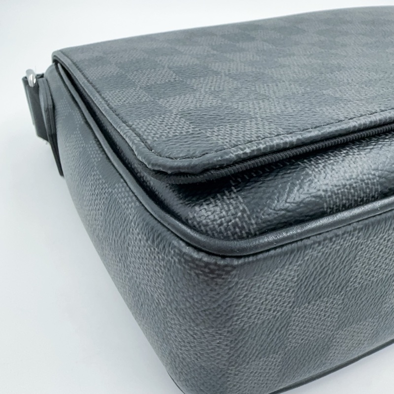 LV黑灰棋盤格郵差包N42710-11