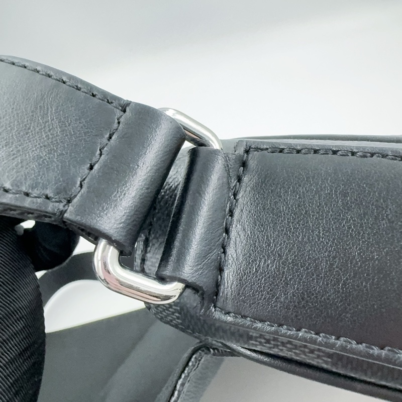 LV黑灰棋盤格郵差包N42710-19