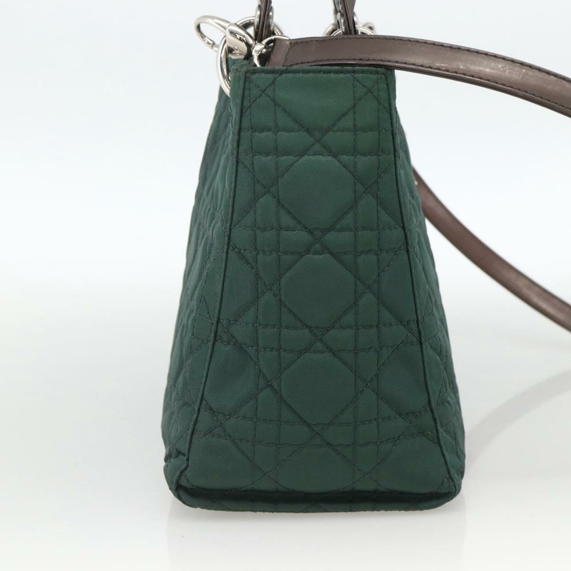 【日本直送】Christian Dior Canage Canage 手提包 尼龍 2way 綠色 銀色 Auth mr2259-2
