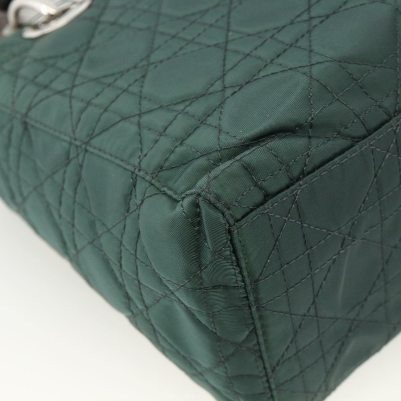 【日本直送】Christian Dior Canage Canage 手提包 尼龍 2way 綠色 銀色 Auth mr2259-8