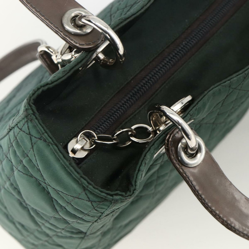 【日本直送】Christian Dior Canage Canage 手提包 尼龍 2way 綠色 銀色 Auth mr2259-9