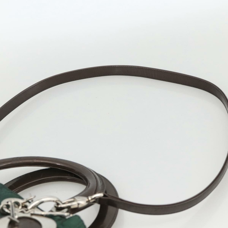 【日本直送】Christian Dior Canage Canage 手提包 尼龍 2way 綠色 銀色 Auth mr2259-14