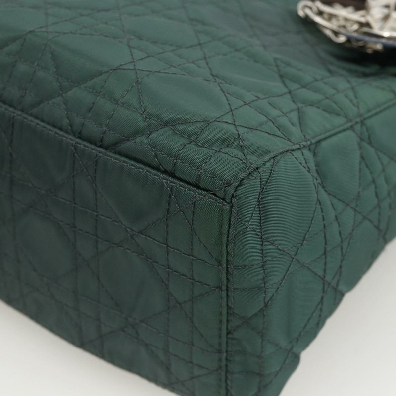 【日本直送】Christian Dior Canage Canage 手提包 尼龍 2way 綠色 銀色 Auth mr2259-15