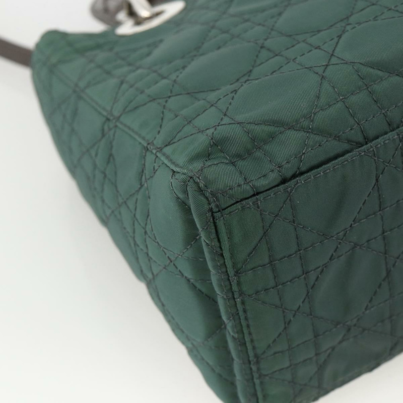 【日本直送】Christian Dior Canage Canage 手提包 尼龍 2way 綠色 銀色 Auth mr2259-16