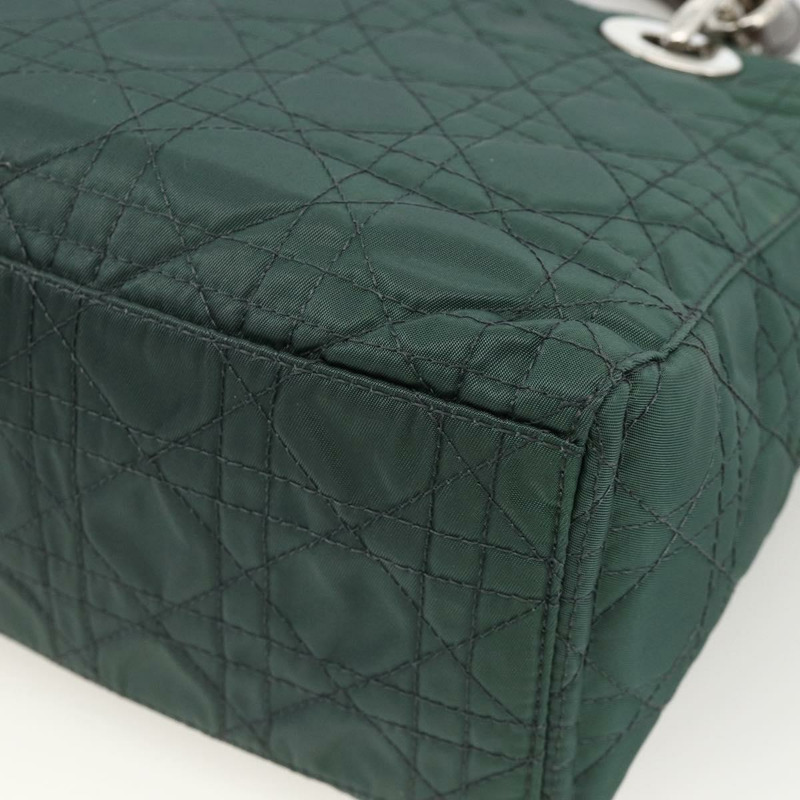 【日本直送】Christian Dior Canage Canage 手提包 尼龍 2way 綠色 銀色 Auth mr2259-17