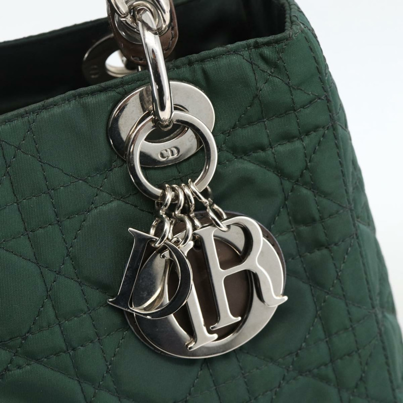 【日本直送】Christian Dior Canage Canage 手提包 尼龍 2way 綠色 銀色 Auth mr2259-18