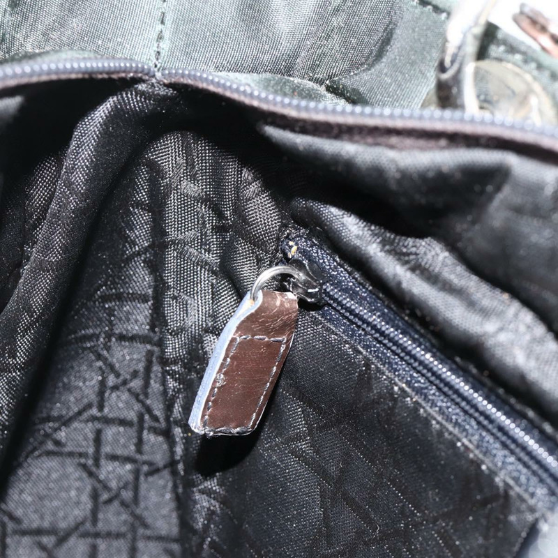 【日本直送】Christian Dior Canage Canage 手提包 尼龍 2way 綠色 銀色 Auth mr2259-22