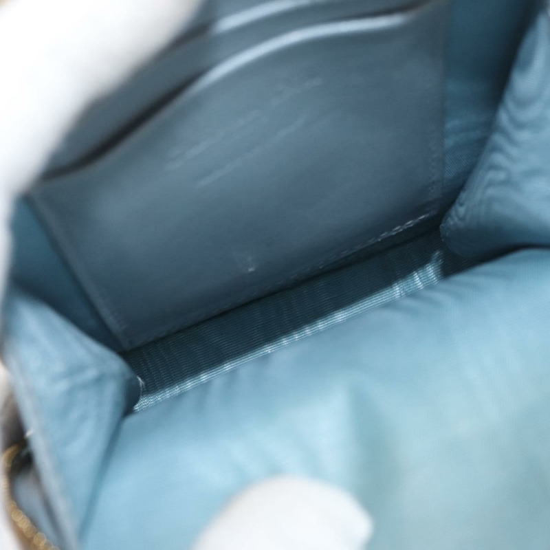 【日本直送】Christian Dior Cannage 鏈條手機包 漆皮 2way 藍色金色 正品 BAZ749A-10