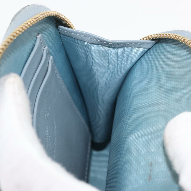 【日本直送】Christian Dior Cannage 鏈條手機包 漆皮 2way 藍色金色 正品 BAZ749A-20