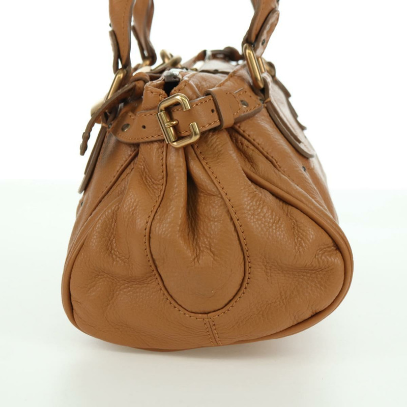 【日本直送】Chloe Paddington 手提包,棕色、金色、銀色皮革,正品 am11221SAM-2