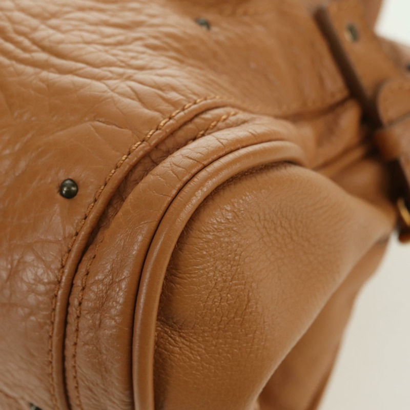 【日本直送】Chloe Paddington 手提包,棕色、金色、銀色皮革,正品 am11221SAM-16