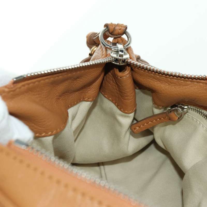 【日本直送】Chloe Paddington 手提包,棕色、金色、銀色皮革,正品 am11221SAM-21