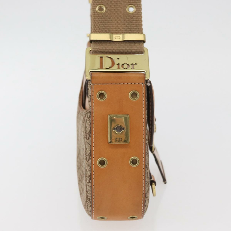 【日本直送】Christian Dior Trotter帆布街頭時尚包 米色金色 正品 yk20206SAV-3