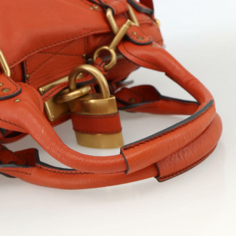 【日本直送】Chloe Paddington 手提包，橘色、金色、銀色，正品 YKZ1580SAM-6