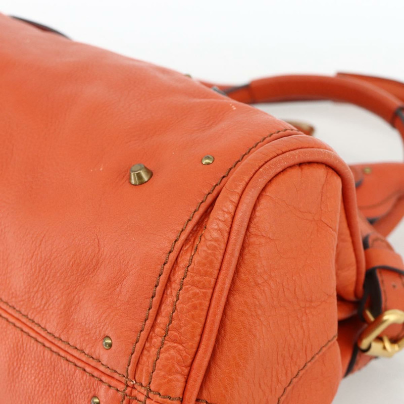 【日本直送】Chloe Paddington 手提包，橘色、金色、銀色，正品 YKZ1580SAM-8