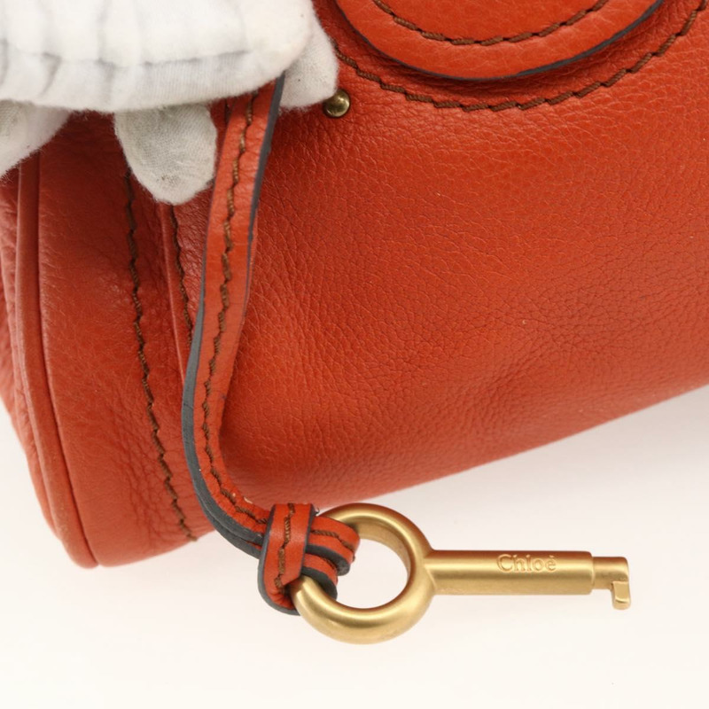 【日本直送】Chloe Paddington 手提包，橘色、金色、銀色，正品 YKZ1580SAM-9