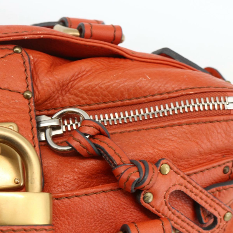 【日本直送】Chloe Paddington 手提包，橘色、金色、銀色，正品 YKZ1580SAM-17