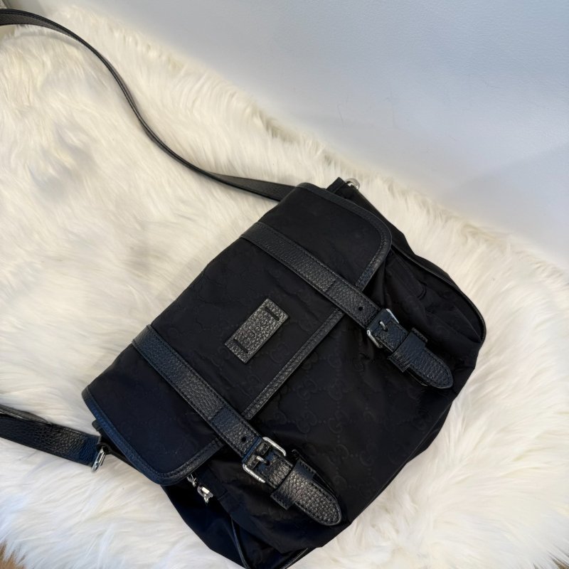 GUCCI 尼龍拼接學院包-1