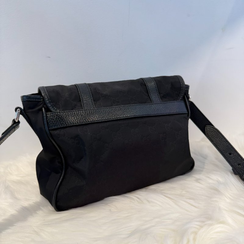 GUCCI 尼龍拼接學院包-2