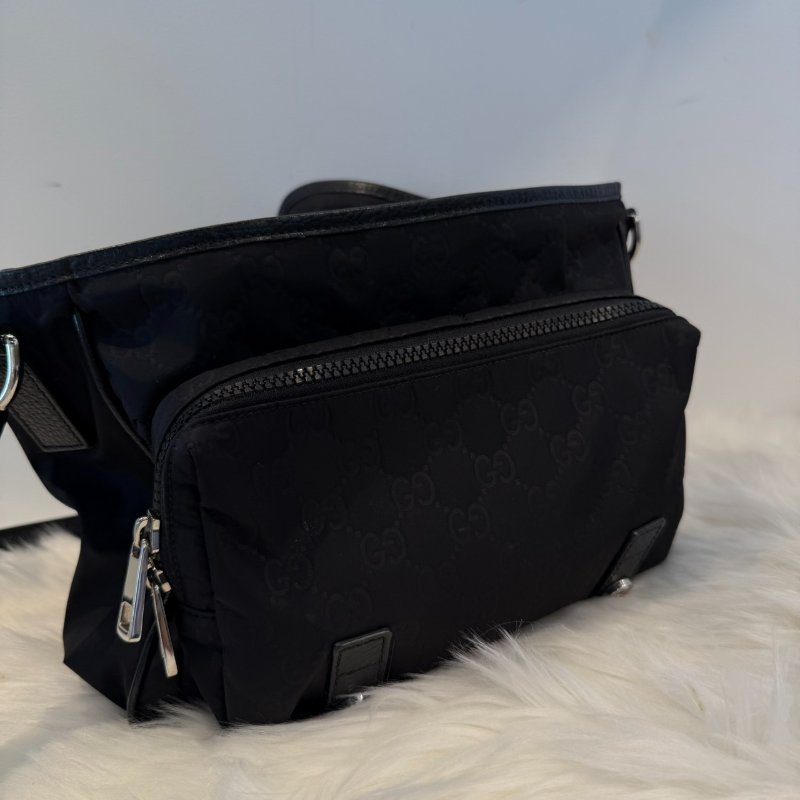 GUCCI 尼龍拼接學院包-4