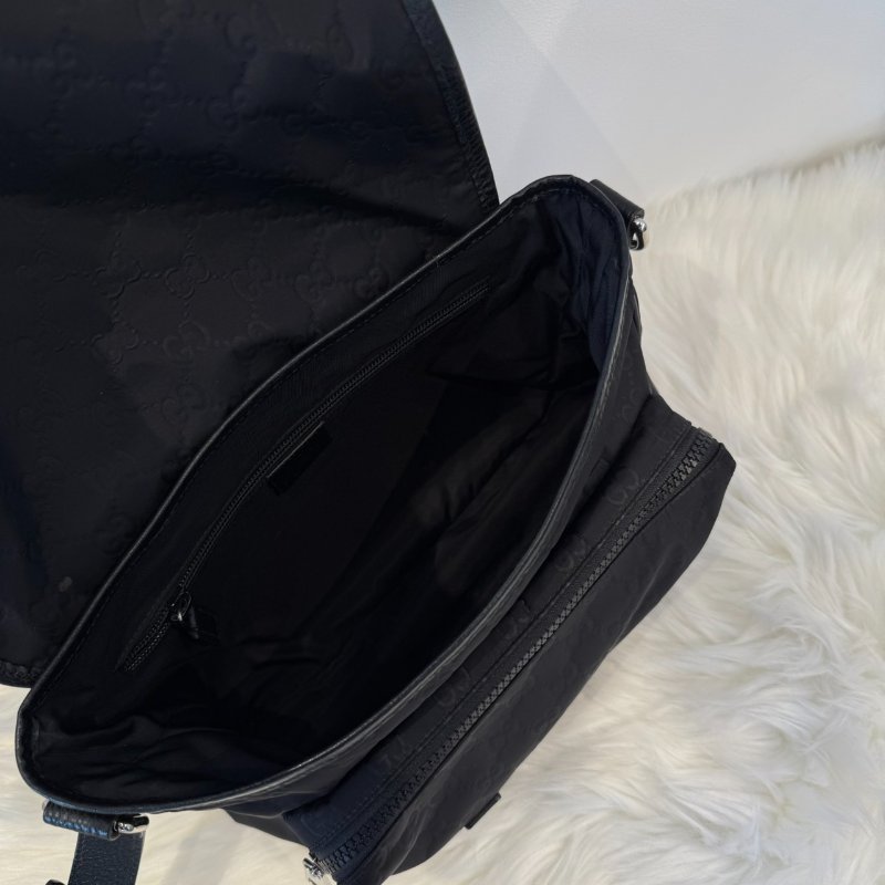 GUCCI 尼龍拼接學院包-5