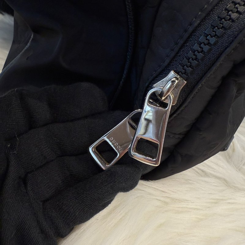 GUCCI 尼龍拼接學院包-6