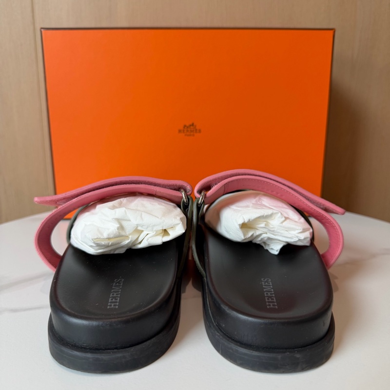 Hermes愛馬仕 拼色麂皮二舅鞋-2