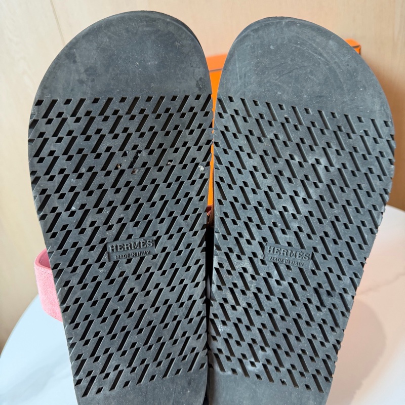 Hermes愛馬仕 拼色麂皮二舅鞋-5