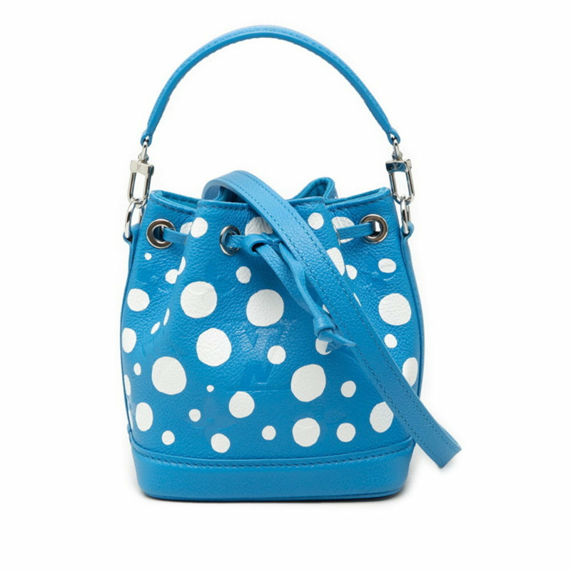 路易威登 Monogram Empreinte Nano Noe 手提包/單肩包/兩用包 M81985 藍白皮革 女士 LOUIS VUITTON-0