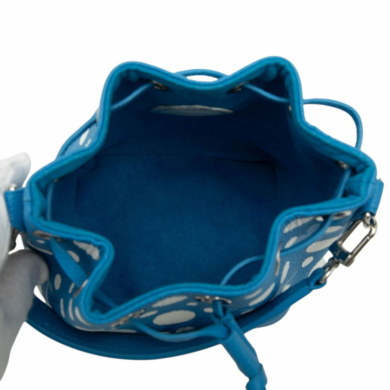 路易威登 Monogram Empreinte Nano Noe 手提包/單肩包/兩用包 M81985 藍白皮革 女士 LOUIS VUITTON-4