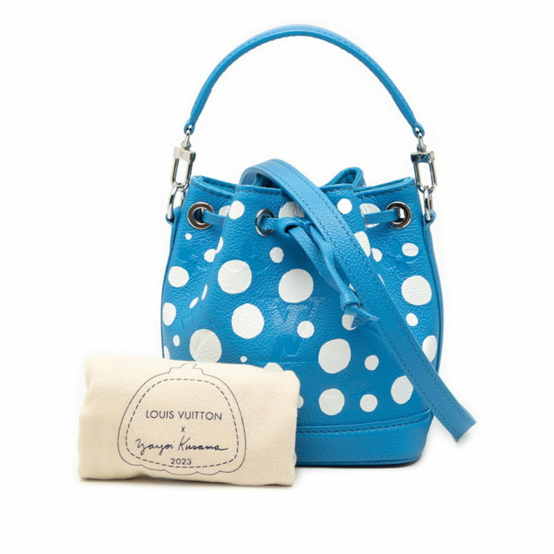 路易威登 Monogram Empreinte Nano Noe 手提包/單肩包/兩用包 M81985 藍白皮革 女士 LOUIS VUITTON-6