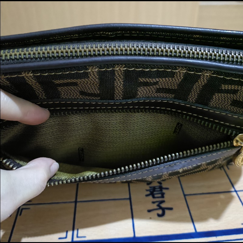 FENDI 經典優雅肩背包 手提包 有附長背帶 零錢包-9