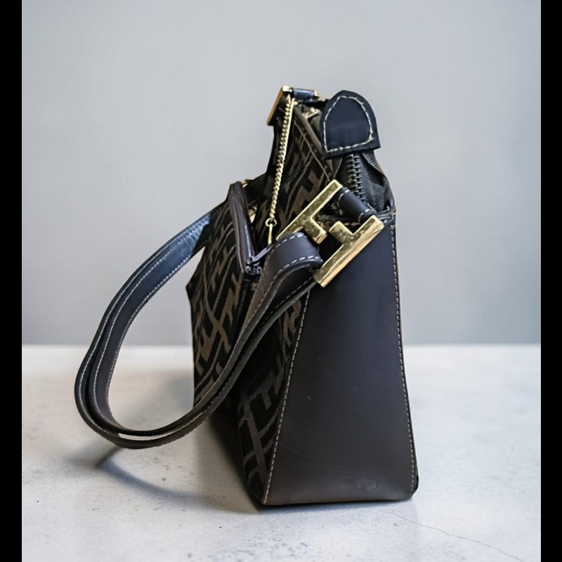 FENDI 經典優雅肩背包 手提包 有附長背帶 零錢包-18