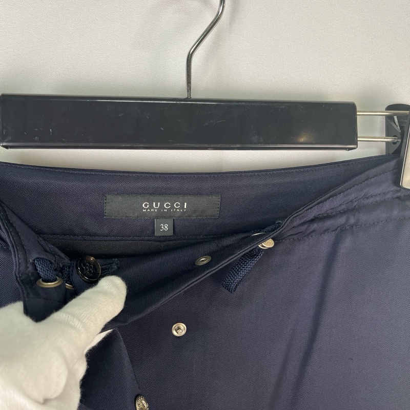 莉亞精品♡Gucci 深藍短裙38 二手-6