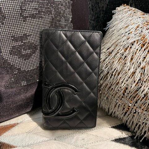 CHANEL 康朋對開長夾 黑色