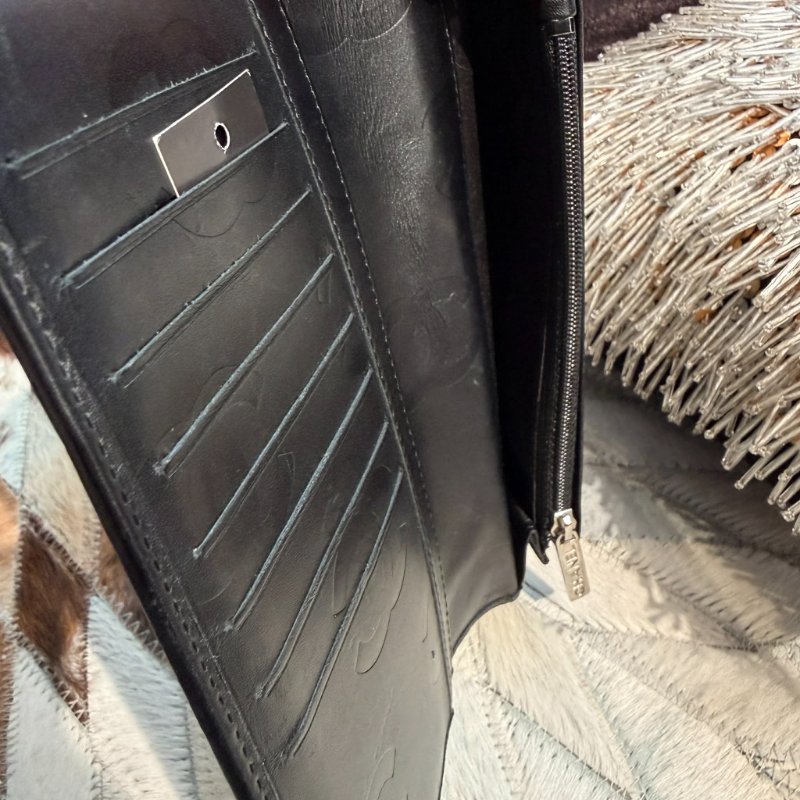 CHANEL 康朋對開長夾 黑色-4