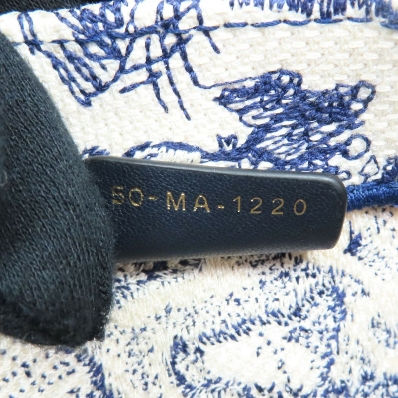 深藍/白色 緹花帆布 Book Tote M 托特包 手提包【Dior 迪奧】 M1296ZTDT-5