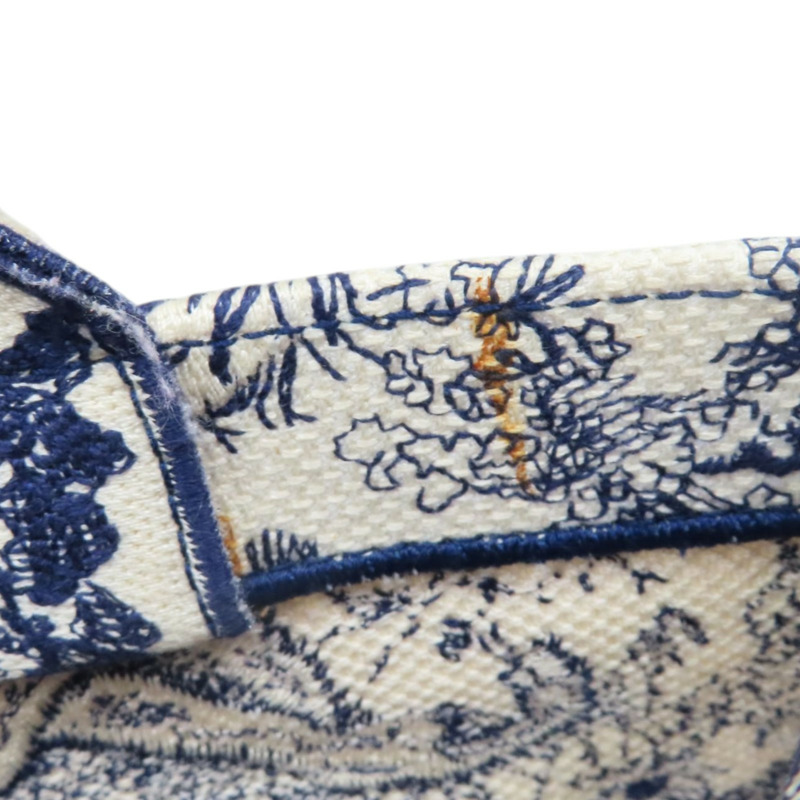 深藍/白色 緹花帆布 Book Tote M 托特包 手提包【Dior 迪奧】 M1296ZTDT-12