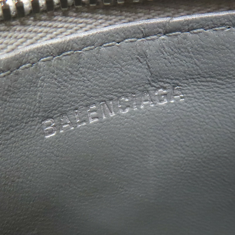 銀色 牛皮 Crush 卡片零錢包【BALENCIAGA 巴黎世家】 766465-6