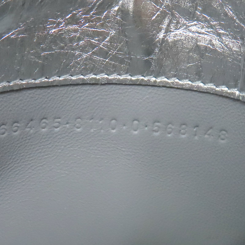 銀色 牛皮 Crush 卡片零錢包【BALENCIAGA 巴黎世家】 766465-8
