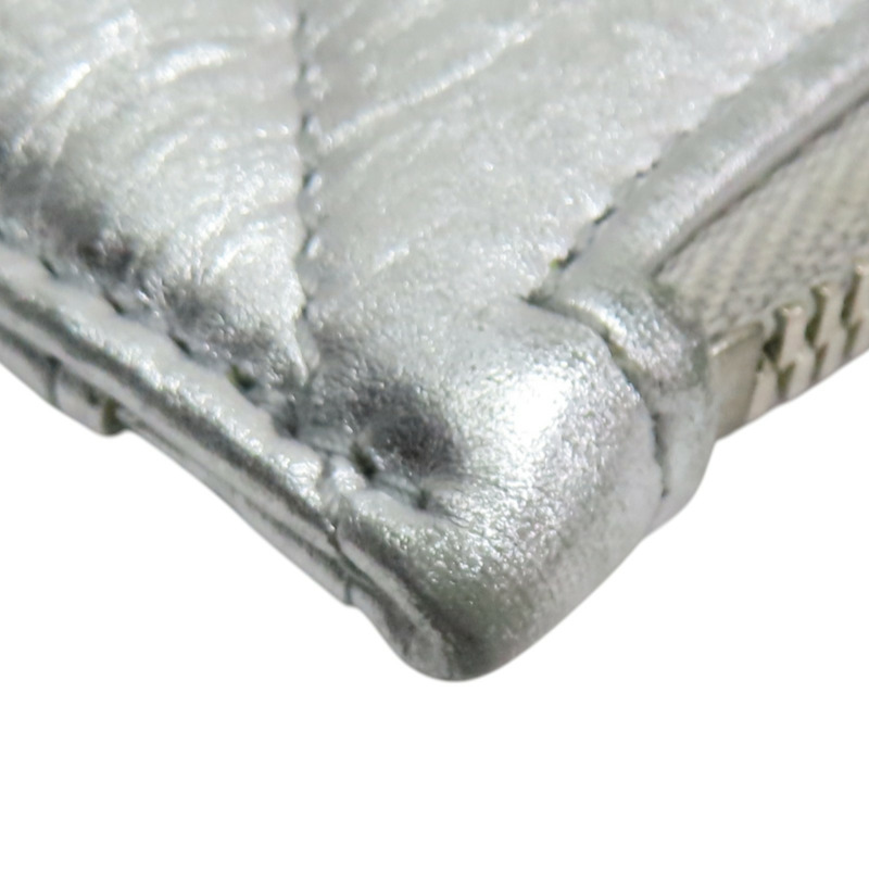 銀色 牛皮 Crush 卡片零錢包【BALENCIAGA 巴黎世家】 766465-13