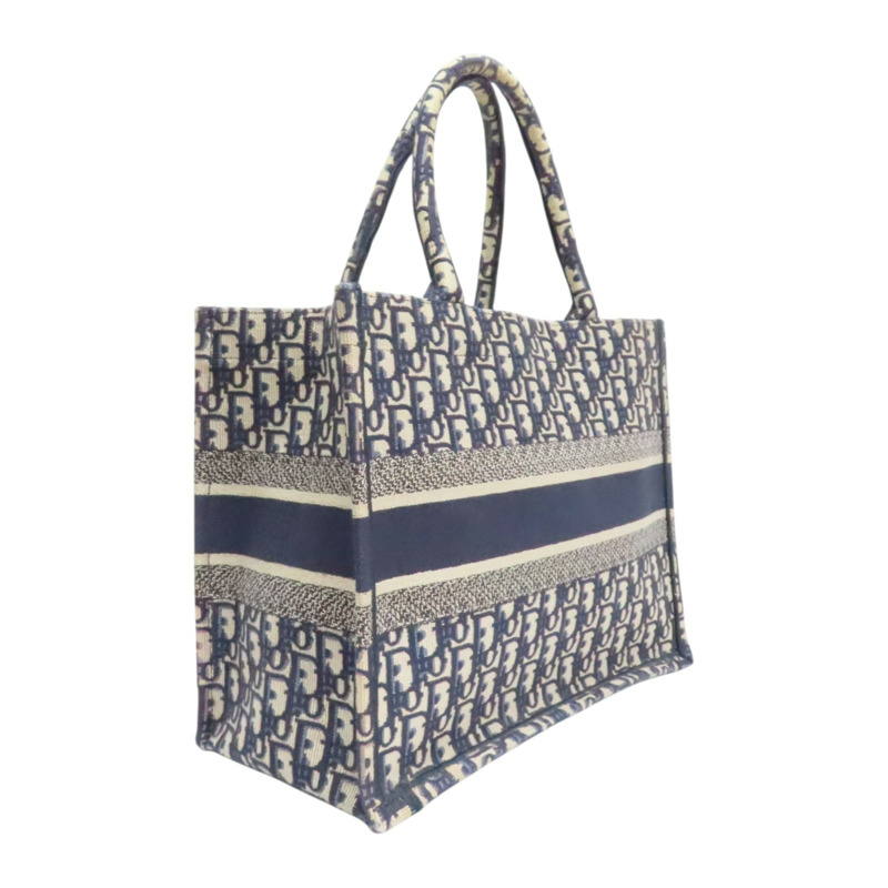 藍色 Oblique 緹花帆布 Book Tote 中型 托特包 手提包【Dior 迪奧】 M1296ZRIW_M828-1