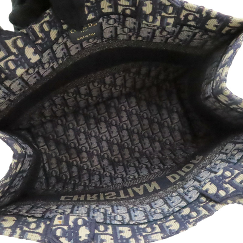 藍色 Oblique 緹花帆布 Book Tote 中型 托特包 手提包【Dior 迪奧】 M1296ZRIW_M828-2