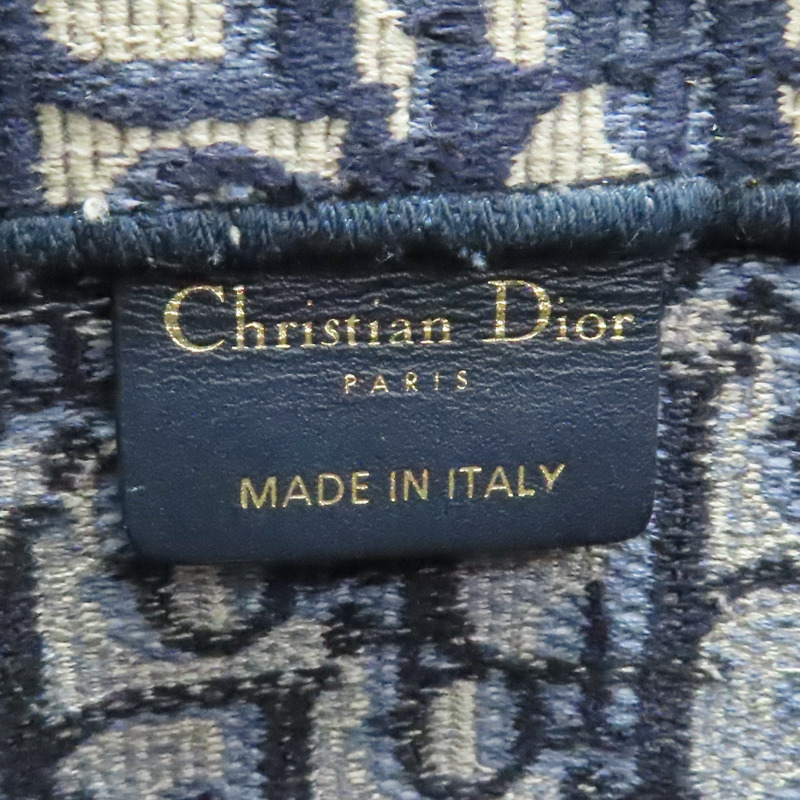 藍色 Oblique 緹花帆布 Book Tote 中型 托特包 手提包【Dior 迪奧】 M1296ZRIW_M828-3