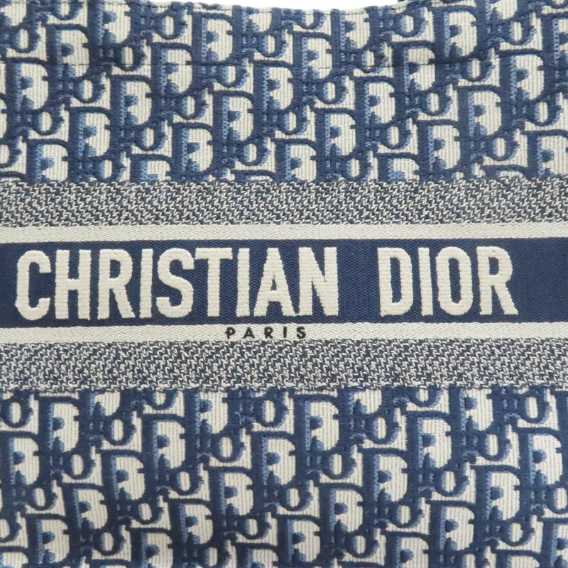 藍色 Oblique 緹花帆布 Book Tote 中型 托特包 手提包【Dior 迪奧】 M1296ZRIW_M828-5