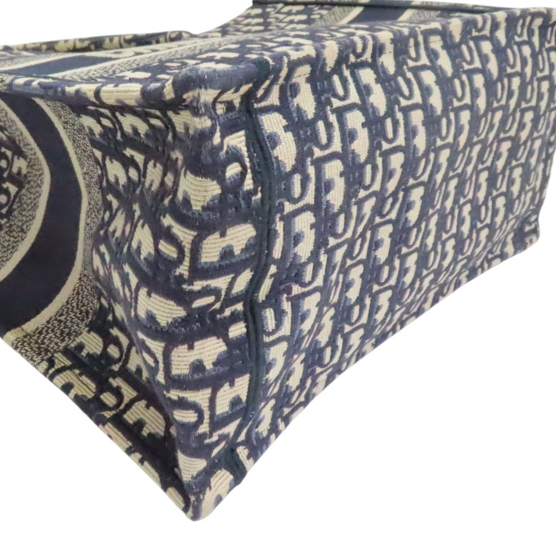 藍色 Oblique 緹花帆布 Book Tote 中型 托特包 手提包【Dior 迪奧】 M1296ZRIW_M828-7