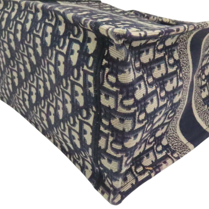 藍色 Oblique 緹花帆布 Book Tote 中型 托特包 手提包【Dior 迪奧】 M1296ZRIW_M828-8