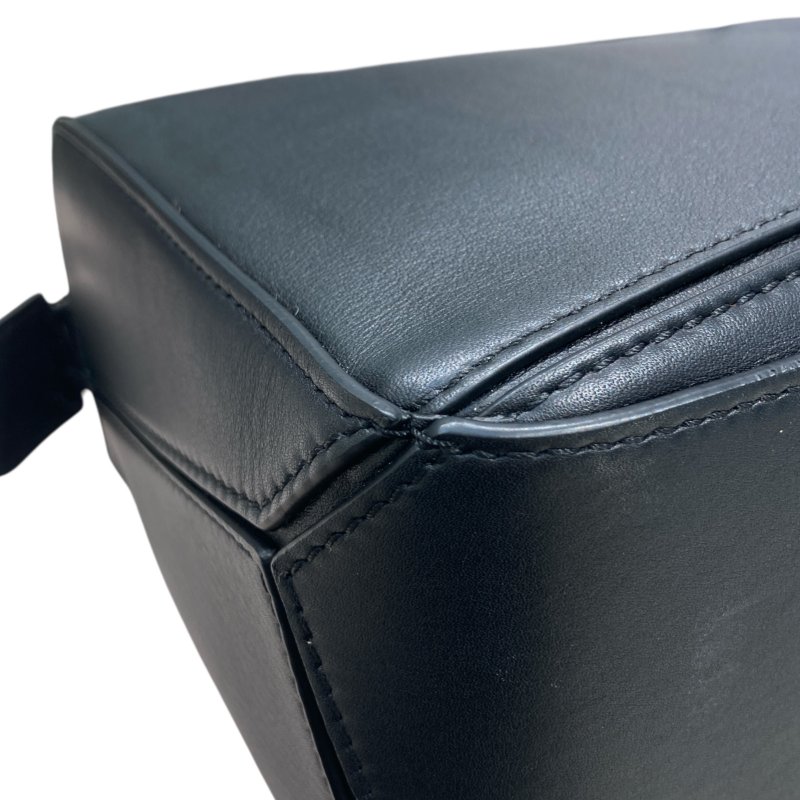 LOEWE 羅威 PUZZLE BAG SMALL 經典拼圖手提側背包小號 牛皮 黑色 金釦-7