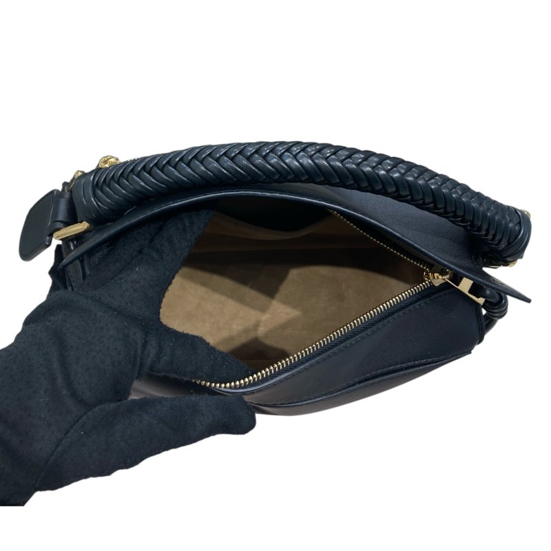 LOEWE 羅威 PUZZLE BAG SMALL 經典拼圖手提側背包小號 牛皮 黑色 金釦-11
