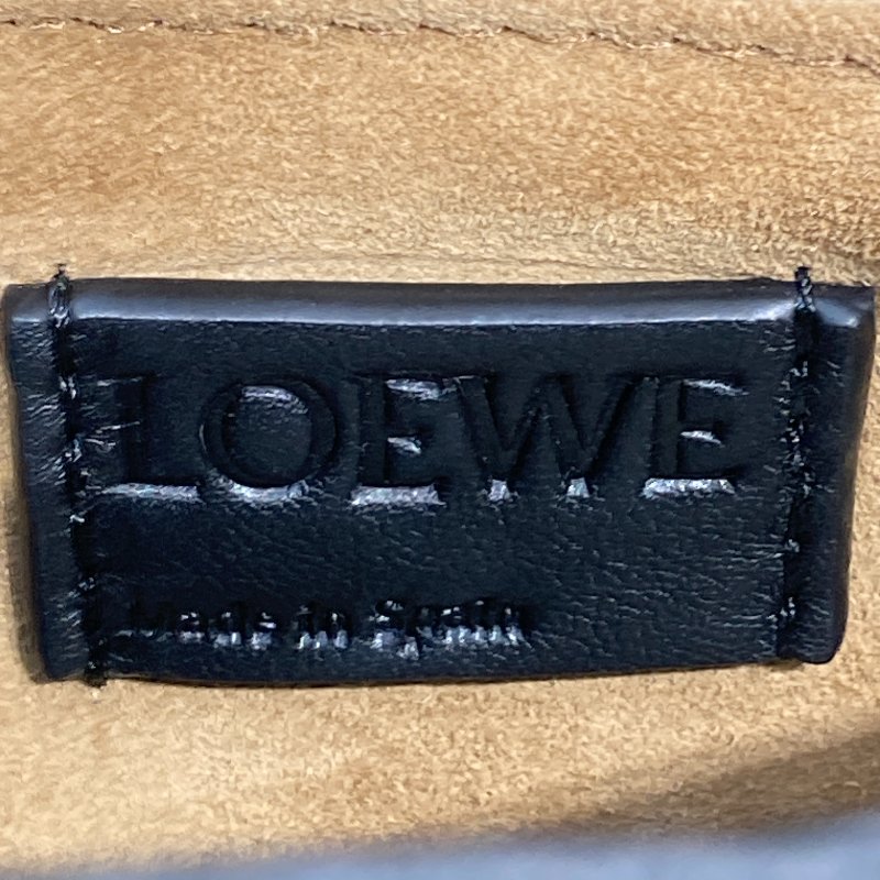 LOEWE 羅威 PUZZLE BAG SMALL 經典拼圖手提側背包小號 牛皮 黑色 金釦-14
